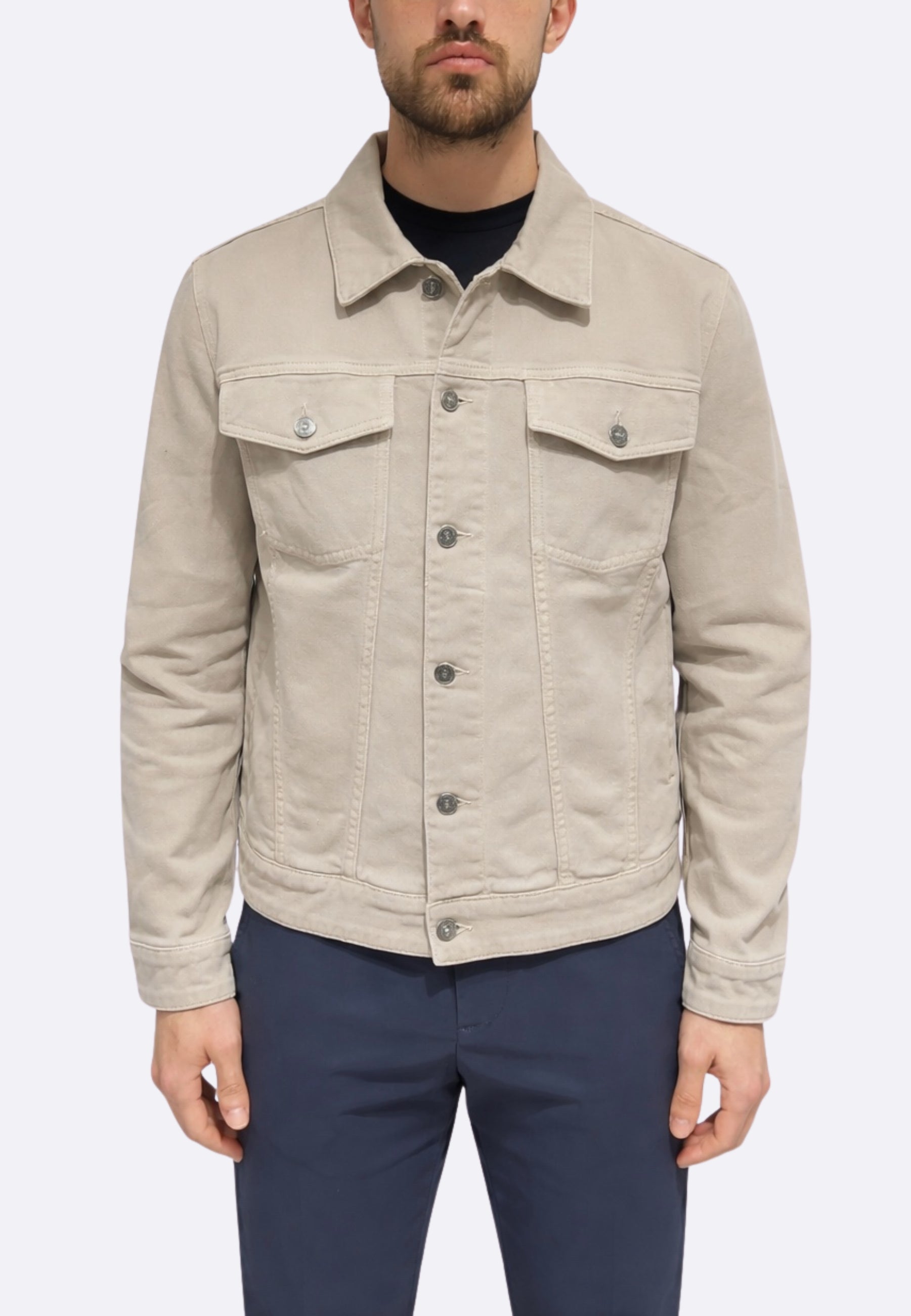 Giacca di Jeans Dondup Beige in Bull Denim