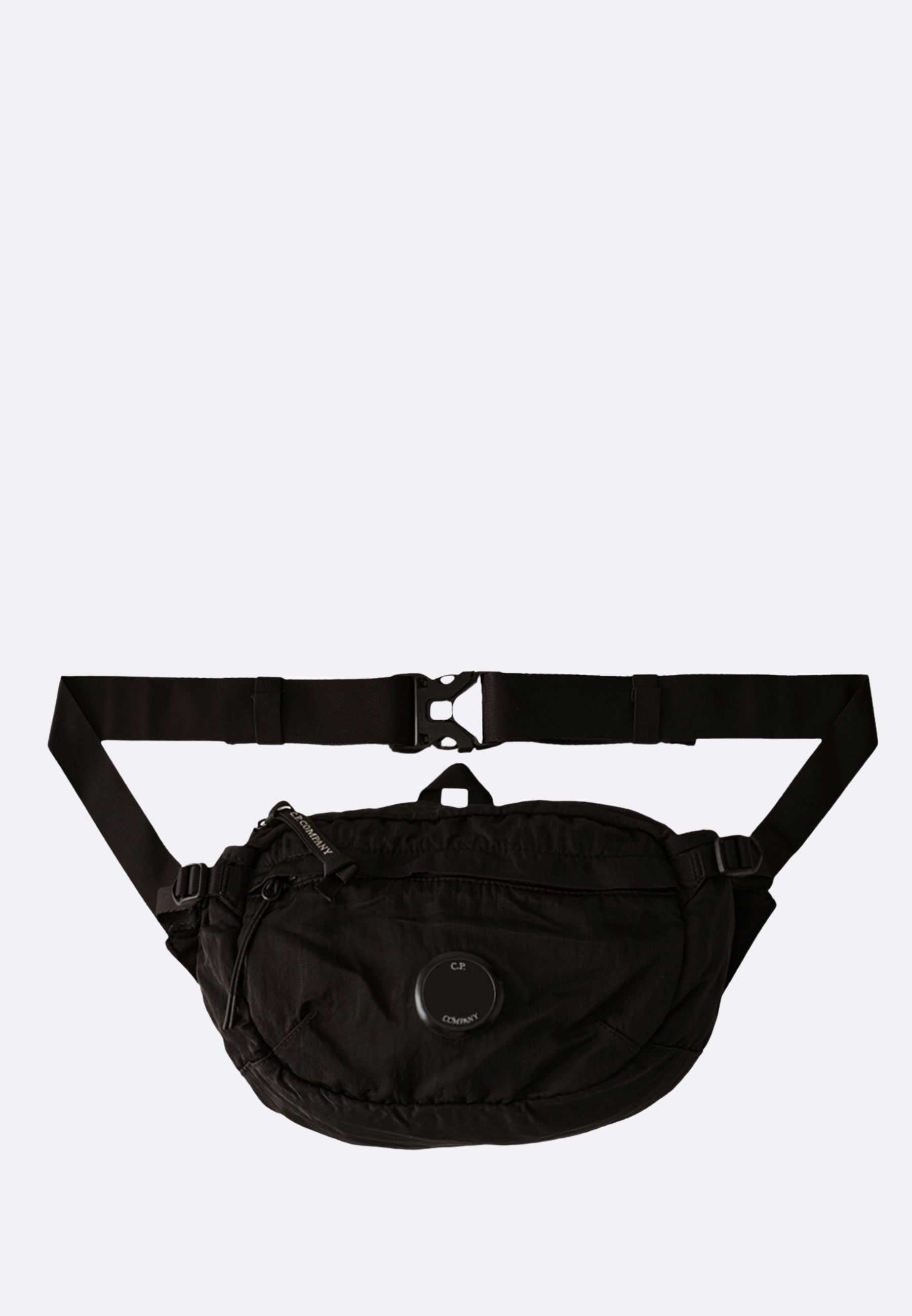 C.P. Company Marsupio Nero in Nylon con Lente - Waist Bag