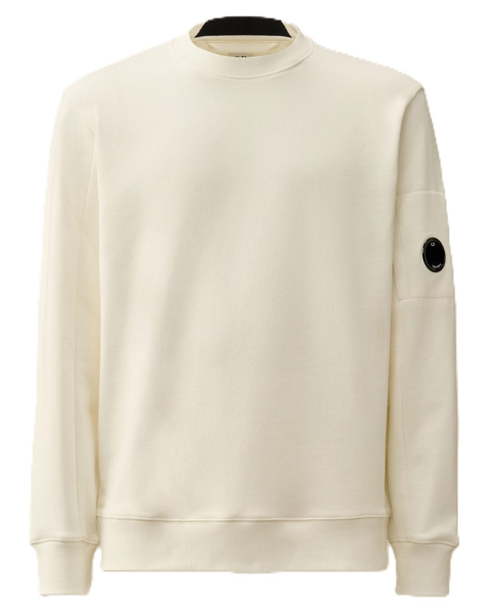 CP Company White Crewneck Sweatshirt - Diagonal Raised